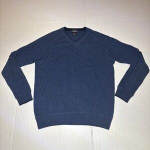 Vintage Patagonia 100% Cashmere Blue V- Neck Sweater Men's Size Small EUC